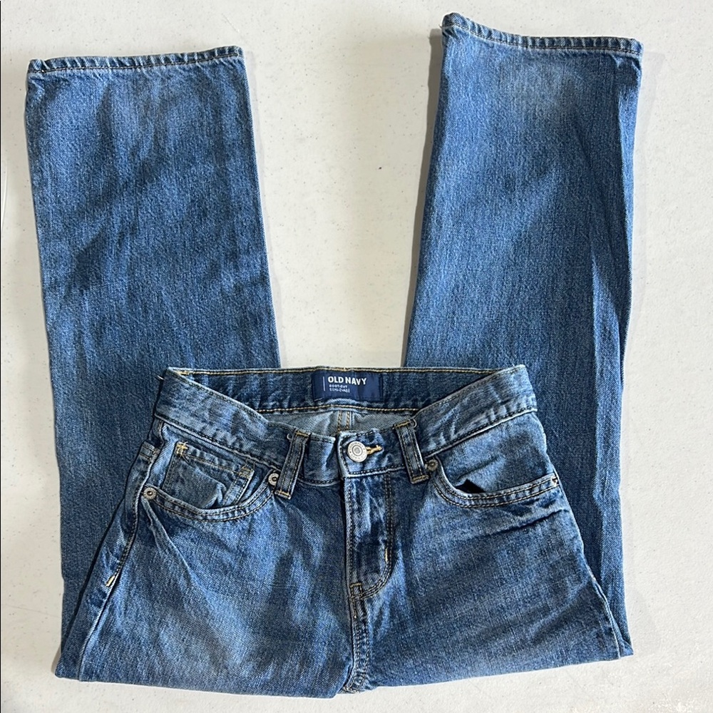 Old Navy Boy’s Size 7 Regular Boot Cut Blue Jeans
